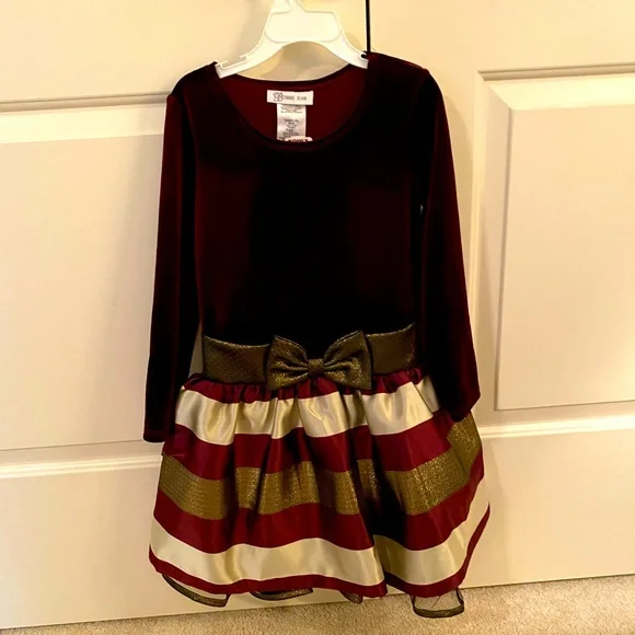 Bonnie Jean | Dresses | Bonnie Jean Holiday Dress Burgundy New Size 6x Nwt  | Poshmark